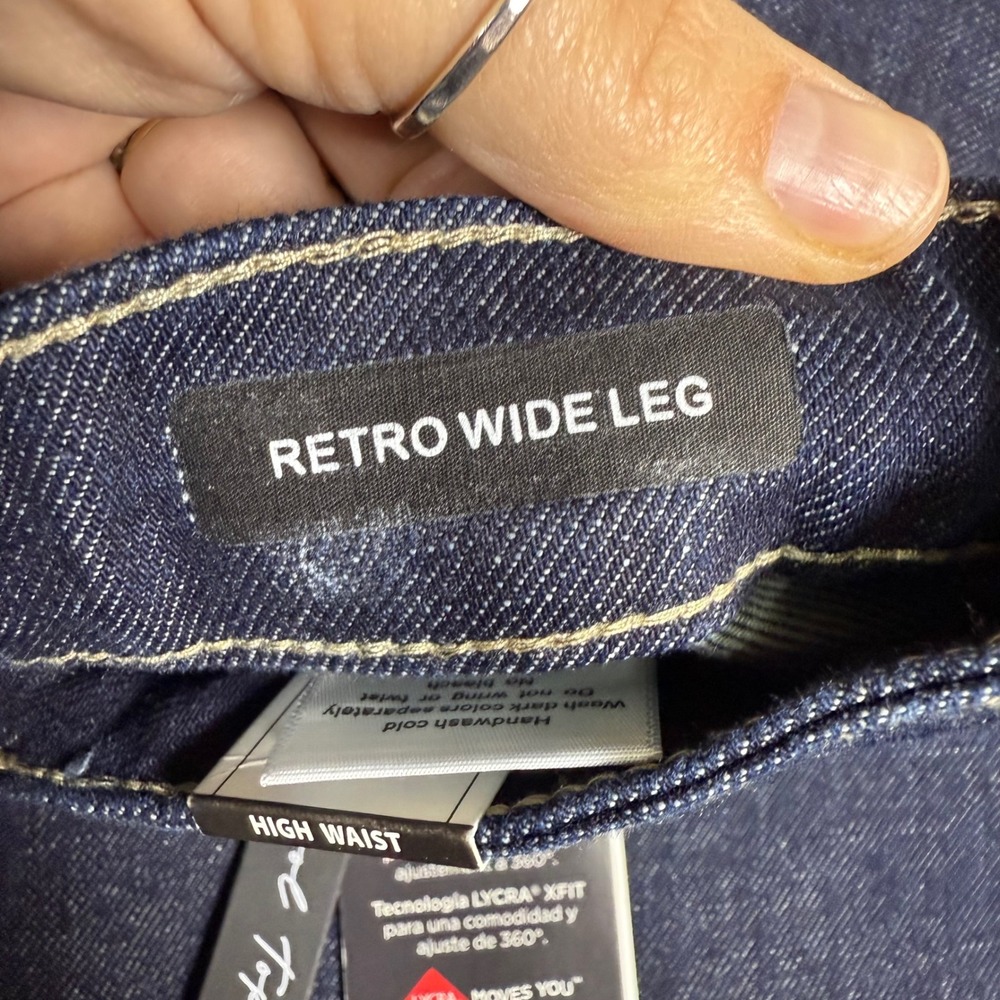 New With Tags Judy Blue High Waist Retro Wide Leg Jeans Dark Wash Size 11‎ - Picture 10 of 14